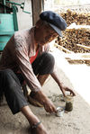 Peasants infusing his tea in Yunnan