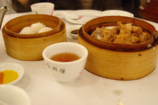  aged Puerh accompanying Dim Sum (steam) in a teahouse in Hong Kong