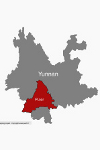 Localisation de Pu'Er par rapport au Yunnan