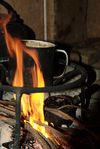  Making tea from Tibetan Yak beur