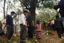 Ritual Kucong around an old tree not far from Shanzhai Kucong