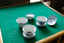 Gaiwan on a table teahouse in Chengdu