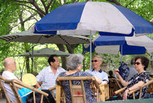 Elderly playing Mah Jong in the tearoom Wang Jiang Lou