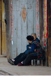 Personnes agées dans un village du Sichuan