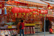 Boutique de décorations de nouvel an à Hong Kong