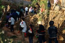  Procession during the celebration in a village Bulang Lincang