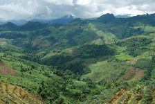 Paysage de montagne dans le Yunnan